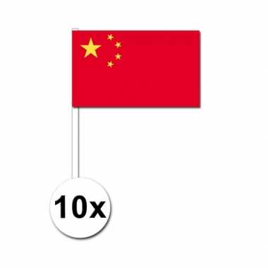 10 zwaaivlaggetjes chinese vlag