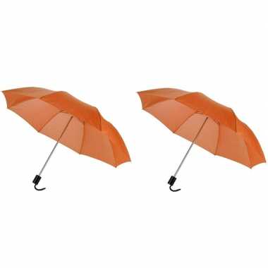 2x mini paraplus oranje 93