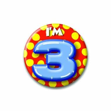 3 jaar button