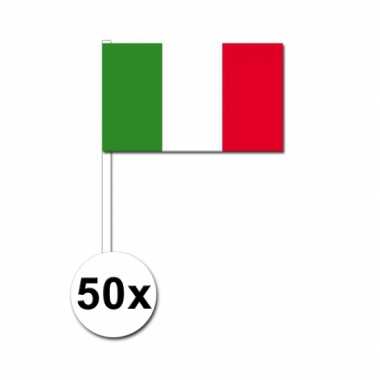 50 zwaaivlaggetjes italiaanse vlag