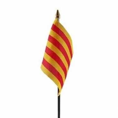 Catalonie luxe zwaaivlaggetje polyester