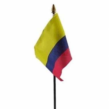 Colombia luxe zwaaivlaggetje polyester