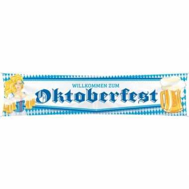 Feestartikelen oktoberfest mega vlag/banner/doek 40 180