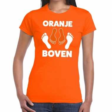 Koningsdag t shirt oranje boven dames