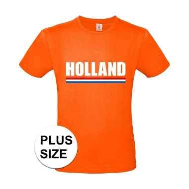 Oranje holland supporter grote maten shirt heren