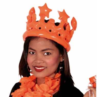 Oranje opblaasbare kroon
