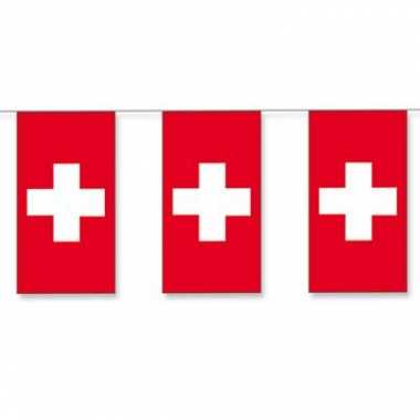 Papieren vlaggenlijnen zwitserland