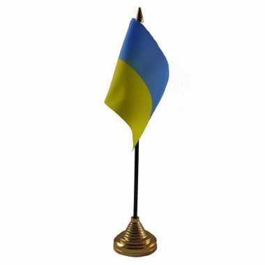 Polyester oekraiense vlag bureau 10 15