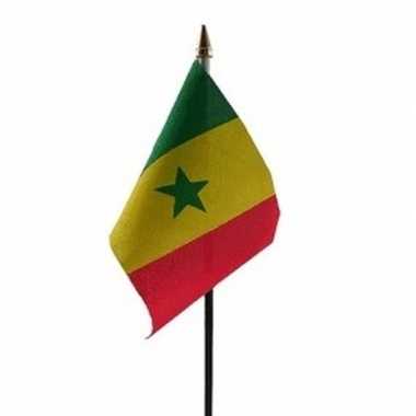 Senegal luxe zwaaivlaggetje polyester