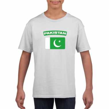 T shirt wit pakistan vlag wit jongens meisjes