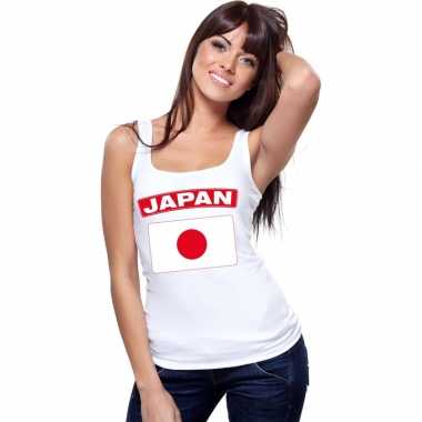Tanktop wit japan vlag wit dames