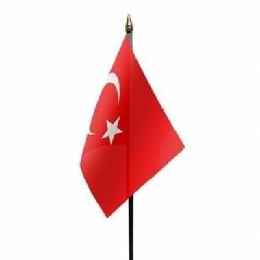 Turkije luxe zwaaivlaggetje polyester