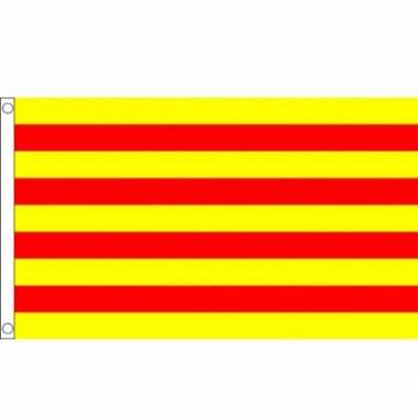 Vlag catalonie ophangringen 90 150