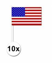 10 zwaaivlaggetjes amerikaanse vlag
