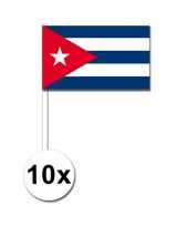 10 zwaaivlaggetjes cubaanse vlag