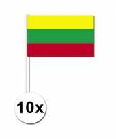 10 zwaaivlaggetjes litouwse vlag