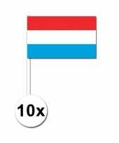 10 zwaaivlaggetjes luxemburgse vlag