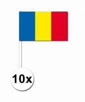 10 zwaaivlaggetjes roemeense vlag