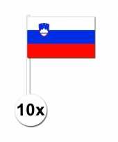10 zwaaivlaggetjes sloveneense vlag