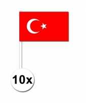 10 zwaaivlaggetjes turkse vlag