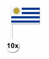 10 zwaaivlaggetjes uruguay vlag