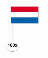 100x zwaaivlaggetjes nederlandse vlag