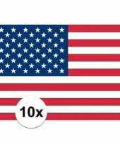 10x stickers amerikaanse vlag