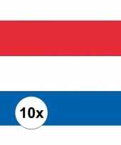 10x stickers nederlandse vlag