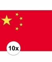 10x stuks stickers chinese vlag