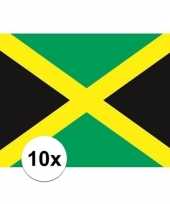 10x stuks stickers jamaica vlag