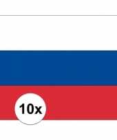 10x stuks stickers russische vlag