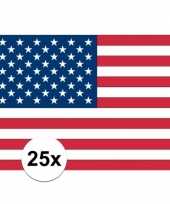 25x stickers amerikaanse vlag