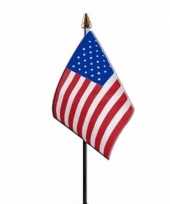 2x amerika luxe zwaaivlaggetje polyester
