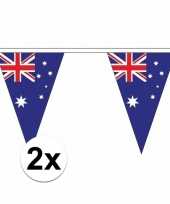 2x australie versiering vlaggenlijn 5 m