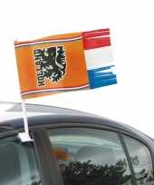 2x oranje holland autovlag voetbal supporter 30x35
