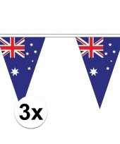 3x australie versiering vlaggenlijn 5 m