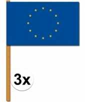 3x europese zwaaivlaggen