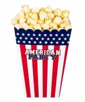 4x popcorn bakjes snoepbakjes usa amerika thema 22