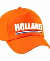 4x stuks holland supporter pet cap nederland oranje kinderen