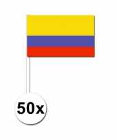50 zwaaivlaggetjes colombiaanse vlag
