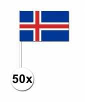 50 zwaaivlaggetjes ijslandse vlag