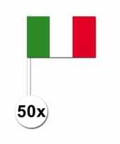 50 zwaaivlaggetjes italiaanse vlag