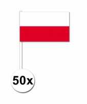 50 zwaaivlaggetjes poolse vlag