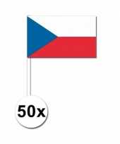 50 zwaaivlaggetjes tsjechische vlag