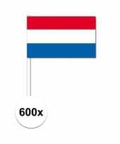 600x zwaaivlaggetjes nederlandse vlag