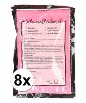 8x roze kleurpoeder 100 gram