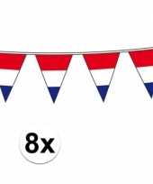8x vlaggenlijn hollandse vlaggetjes