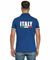 Blauw italie supporter polo heren
