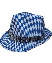 Blauw wit oktoberfest hoedje