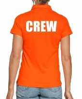 Crew poloshirt oranje dames